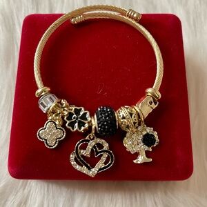 Elegant Gold Charm Bracelet